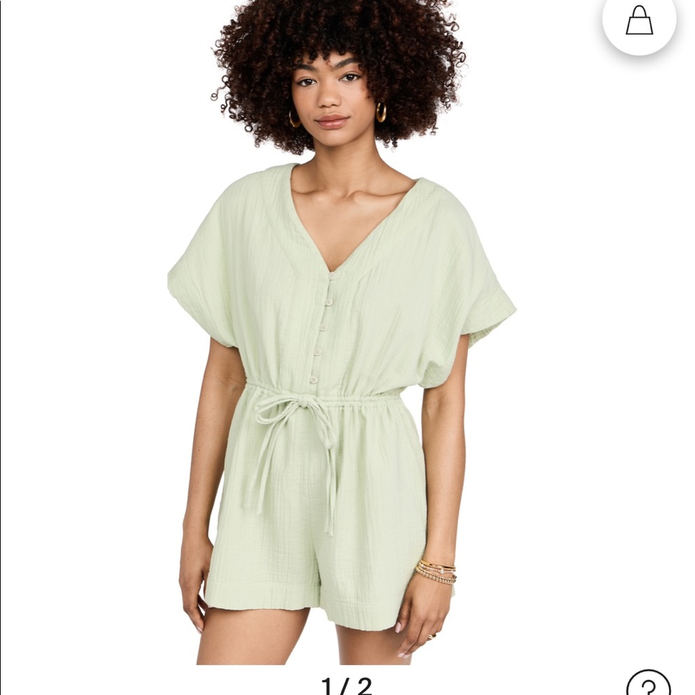 Cassidy Romper In Sunfaded Mint